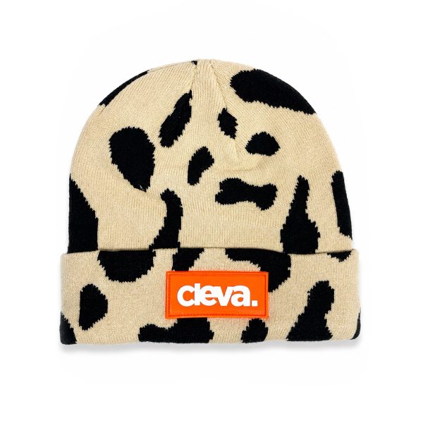 INKOMO BEIGE & BLACK BEANIE